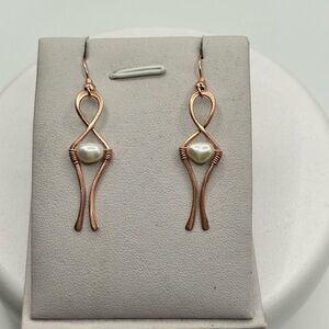CopperPearl Earrings